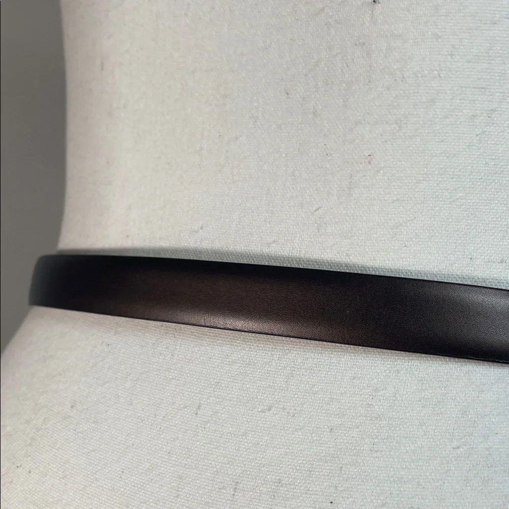 Gucci Brown Leather Belt with Gold Buckle
